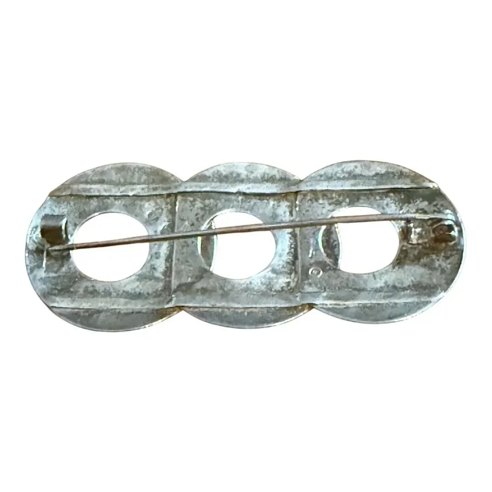 VTG Silpada Brooch Pin Sterling Silver 925 Circle Hammered Israel Modernist